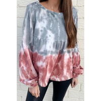 Azura Exchange Bishop Sleeve Tie Dye Sweatshirt - S thumbnail