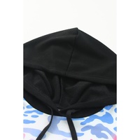 Azura Exchange Leopard Drawstring Hoodie with Colorful Splicing - M thumbnail