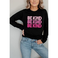 Azura Exchange BE KIND Letter Print Sweatshirt - S thumbnail
