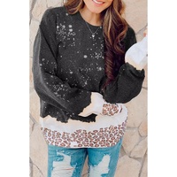 Azura Exchange Bleached Leopard Pullover Sweatshirt - M thumbnail