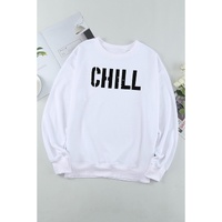 Azura Exchange CHILL Letters Pattern Sweatshirt with Contrast Trim - XL thumbnail