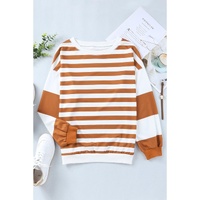 Azura Exchange Drop Shoulder Striped Pullover Sweatshirt - 2XL thumbnail