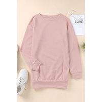 Azura Exchange Slit Buttons Crew Neck Sweatshirt - S thumbnail