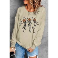 Azura Exchange Pumpkin Skull Graphic Crew Neck Sweatshirt - S thumbnail