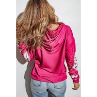 Azura Exchange Leopard Bleached Hoodie with Pocket - L thumbnail
