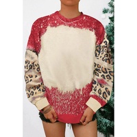 Azura Exchange Leopard Print Sweatshirt with Tie Dye Design - S thumbnail