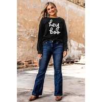 Azura Exchange Hey Boo Long Sleeve Pullover Sweatshirt - M thumbnail