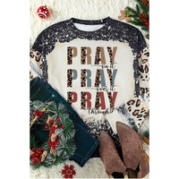 Azura Exchange Leopard Bleached Color Block Sweatshirt - L thumbnail