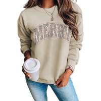 Azura Exchange MERRY Leopard Print Long Sleeve Graphic Sweatshirt - XL thumbnail