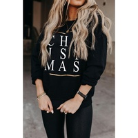 Azura Exchange Glitter Print Crew Neck Sweatshirt - 2XL thumbnail