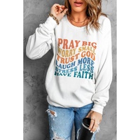 Azura Exchange Slogan Letters Print Long Sleeve Sweatshirt - S thumbnail