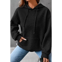 Azura Exchange Lattice Textured Kangaroo Pocket Hoodie - L thumbnail