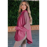 Azura Exchange Oversized Patchwork Henley Hoodie - L thumbnail