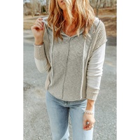 Azura Exchange Patchwork Knit Hoodie - M thumbnail
