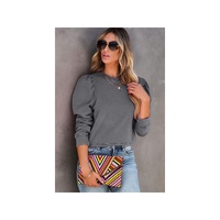 Azura Exchange Vintage Washed Puff Sleeve Sweatshirt - L thumbnail