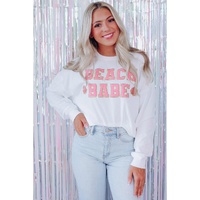 Azura Exchange BEACH BABE Slogan Graphic Sweatshirt - M thumbnail