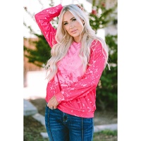 Azura Exchange Long Sleeve Tie Dye Pullover Sweatshirt - L thumbnail