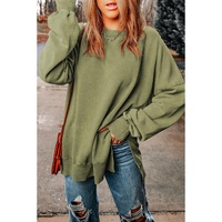 Azura Exchange Oversized Ribbed Trim Sweatshirt - M thumbnail