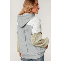 Azura Exchange Colorblock Patchwork Pullover Hoodie - M thumbnail