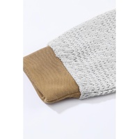 Brown Colorblock Patchwork Pullover Hoodie - M thumbnail