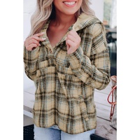 Azura Exchange Button Neck Pocketed Pullover Hoodie - L thumbnail