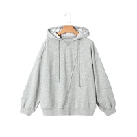 Gray Active Patchwork Detail Warm Winter Hoodie - S thumbnail