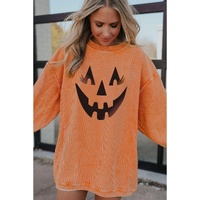 Azura Exchange Pumpkin Smile Face Graphic Sweatshirt - L thumbnail