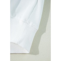 White GAME DAY Graphic Varsity Pullover Sweatshirt - L thumbnail