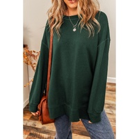Duffel Oversized Drop Shoulder Split Hem Sweatshirt - M thumbnail