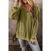 Jungle Green Textured Seamed Drop Sleeve Sweatshirt - M thumbnail