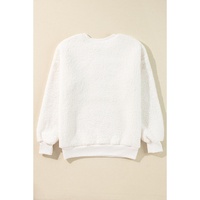 White Christmas MERRY & Bright Chenille Graphic Sherpa Sweatshirt - 2XL thumbnail