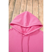 Bonbon Fleece Lined Kangaroo Pocket Drawstring Chunky Hoodie - 2XL thumbnail