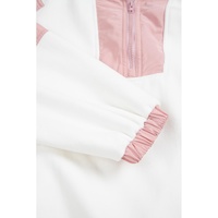 Pink Colorblock Patchwork Half Zip Oversized Sherpa Hoodie - S thumbnail
