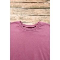 Valerian Solid Fleece Lined Drop Shoulder High Low Sweatshirt - 2XL thumbnail