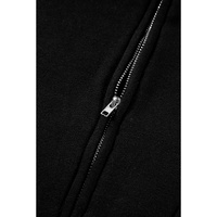 Black Zip-up Stand Neck Kangaroo Pocket Sweatshirt - M thumbnail