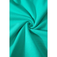 Aruba Blue Solid Fleece Lined Drop Shoulder Terry Sweatshirt - L thumbnail