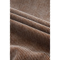 Chestnut Half Zipper Kangaroo Pocket Drawstring Corduroy Hoodie - L thumbnail