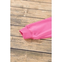 Bonbon Solid Kangaroo Pocket Drawstring Loose Fit Hoodie - L thumbnail