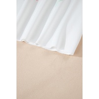 White Bowknot Pattern Drop Shoulder Loose Sweatshirt - 2XL thumbnail