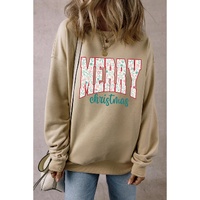 Parchment Festive Element Printed MERRY Christmas Graphic Sweatshirt - L thumbnail