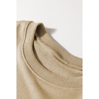 Khaki Christmas Pattern Graphic Crew Neck Sweatshirt - S thumbnail