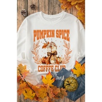 Beige PUMPKIN SPICE COFFEE CLUB Graphic Sweatshirt - 2XL thumbnail