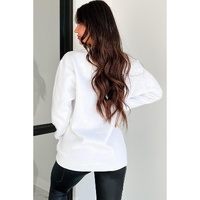 White CRAWFISH CLUB Printed Drop Shoulder Sweatshirt - M thumbnail