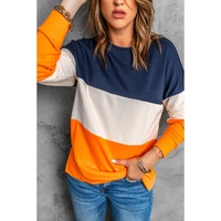 Azura Exchange Colorblock Sweatshirt with Contrast Stitching and Slits - M thumbnail