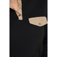 Azura Exchange Quilted Stand Neck Sweatshirt with Fake Front Pocket - L thumbnail