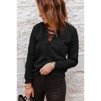 Azura Exchange Solid Color Lace-up Hoodie - L thumbnail