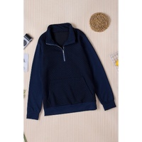 Azura Exchange Luxury Waffle Zip Up Sweatshirt - S thumbnail
