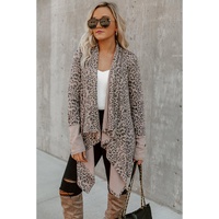 Leopard Open Front Cardigan - S thumbnail