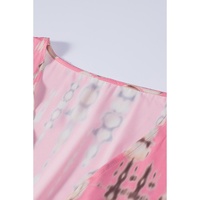 Pink Bohemian Tie Dye Oversize Long Kimono - One Size thumbnail