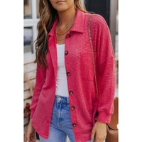 Azura Exchange Button Up Waffle Knit Casual Shirt - M thumbnail